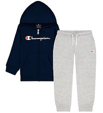 Champion Sweatsæt - Cardigan/Sweatpants - Navy/Grå Melange Champion Sweatsæt - Cardigan/Sweatpants - Navy/Grå Melange