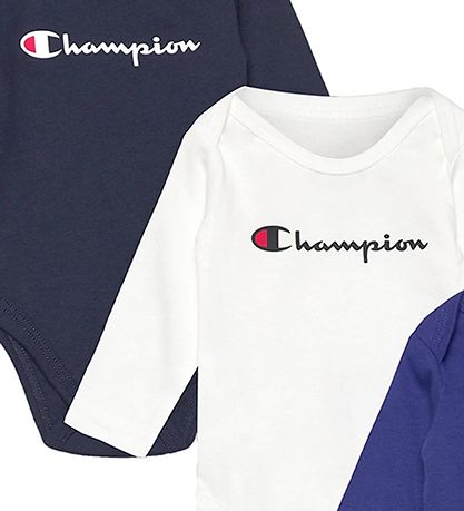 Champion Bodysuit l/s - 3-Pack - Blue/White/Black Champion Bodysuit l/s - 3-Pack - Blue/White/Black