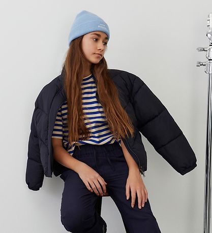 Sofie Schnoor Girls T-shirt - Rib - Blå/Cremestribet