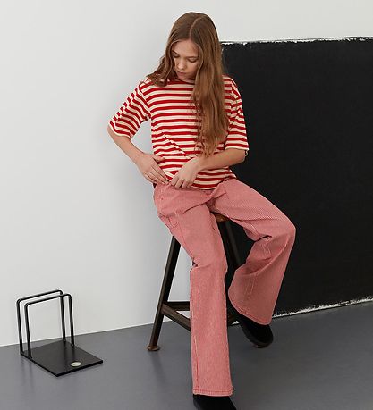 Sofie Schnoor Flickor Byxor - Röd/Vitrandig