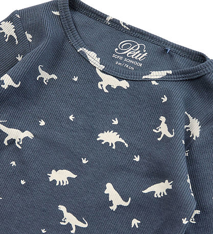 Petit by Sofie Schnoor Bluse - Rib - Navy m. Dinoer Petit by Sofie Schnoor Bluse - Rib - Navy m. Dinoer