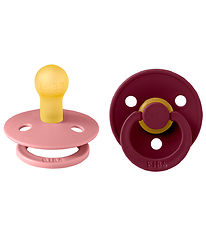 BIBS Colour Sutter - 2-pak - Str. 1 - Rund - Dusty Pink/Coral