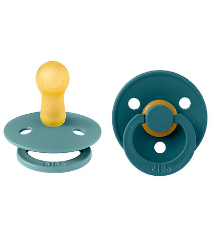 BIBS Colour Sutter - 2-pak - Str. 2 - Rund - Island Sea/Forest L BIBS Colour Sutter - 2-pak - Str. 2 - Rund - Island Sea/Forest L