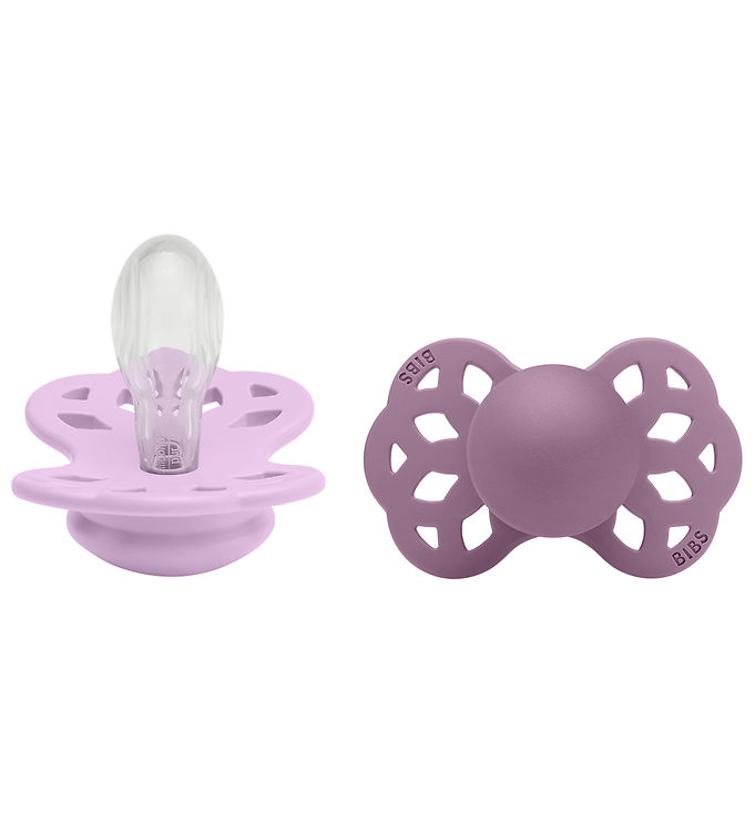 BIBS Symmetrisk Infinity Sut 2-Pak Str. 2 Silikone - Violet Sky/Mauve