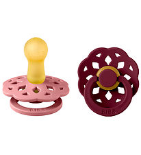 BIBS Boheme Sutter - 2-pak - Str. 2 - Rund - Dusty Pink/Elderber BIBS Boheme Sutter - 2-pak - Str. 2 - Rund - Dusty Pink/Elderber