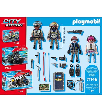 Playmobil City Action - SWAT-Figursæt - 71146 - 37 Dele