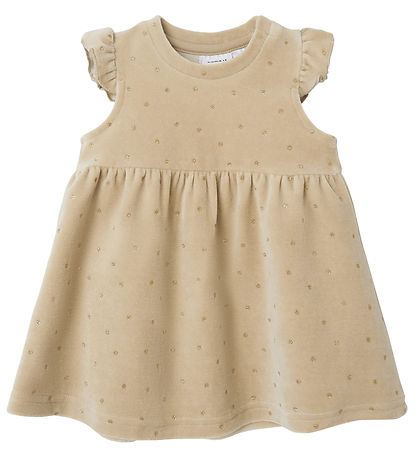 Name It Kjole - NbfNoya - Velour - Oxford Tan Name It Kjole - NbfNoya - Velour - Oxford Tan
