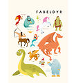 Citatplakat Plakat - Børneplakat - Fabeldyr - A3 Citatplakat Plakat - Børneplakat - Fabeldyr - A3
