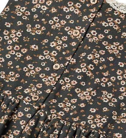 Wheat Kjole - Elma - Black Coal Flowers Wheat Kjole - Elma - Black Coal Flowers