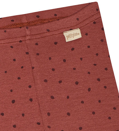 Petit Piao Leggings - Modal - Rib - Berry Dust/Dark Red Petit Piao Leggings - Modal - Rib - Berry Dust/Dark Red