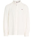 Tommy Hilfiger Skjorte - Ladder Lace Frill Collar - Ancient Whit Tommy Hilfiger Skjorte - Ladder Lace Frill Collar - Ancient Whit