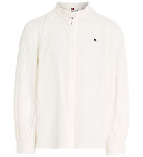 Tommy Hilfiger Skjorte - Ladder Lace Frill Collar - Ancient Whit Tommy Hilfiger Skjorte - Ladder Lace Frill Collar - Ancient Whit
