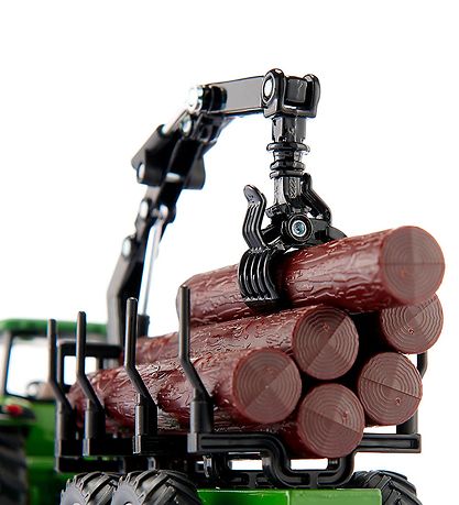 Siku Traktor m. Skovbrugstrailer - John Deere 8430 - 1:50 - Grøn