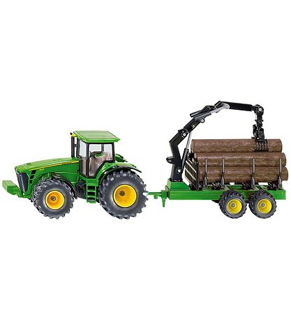 Siku Traktor m. Skovbrugstrailer - John Deere 8430 - 1:50 - Grøn
