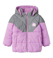 Name It Dynejakke - NmfMaren - Violet Tulle m. Enhjørning Name It Dynejakke - NmfMaren - Violet Tulle m. Enhjørning