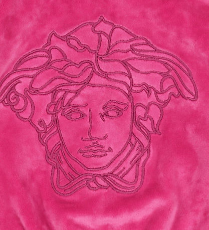 Versace Cardigan - Velour - Fuchsia m. Logo Versace Cardigan - Velour - Fuchsia m. Logo