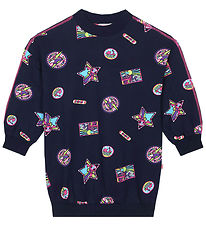 Billieblush Sweatkjole - Navy m. Print Billieblush Sweatkjole - Navy m. Print