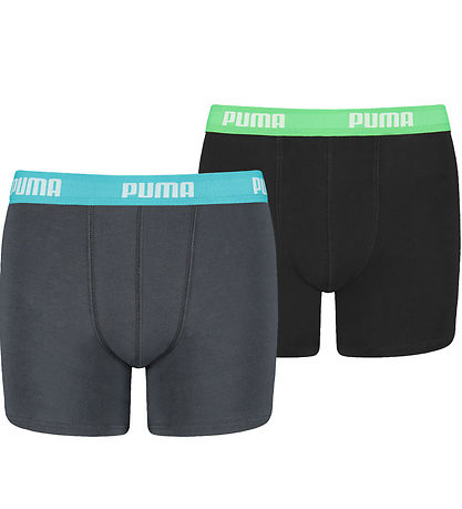 Puma Boxershorts - 2-pak - Blå/Grøn Puma Boxershorts - 2-pak - Blå/Grøn