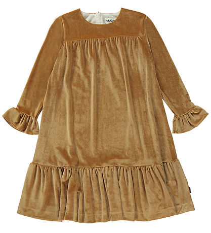 Molo Kjole - Velour - Cilly - Rosie Sand Molo Kjole - Velour - Cilly - Rosie Sand
