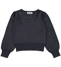 Molo Bluse - Strik - Ceneen - Navy Sky Molo Bluse - Strik - Ceneen - Navy Sky
