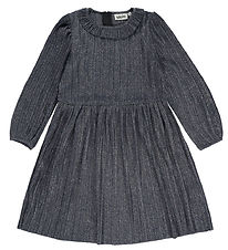 Molo Kjole - Plisseret - Coralia - Navy Sky Molo Kjole - Plisseret - Coralia - Navy Sky