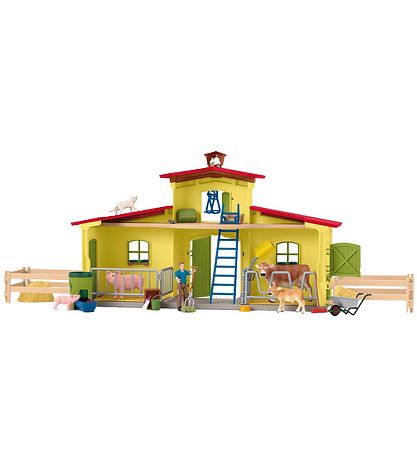 Schleich Farm World - 50x16x30 cm - Stor Bondegård 42605 - Gul Schleich Farm World - 50x16x30 cm - Stor Bondegård 42605 - Gul