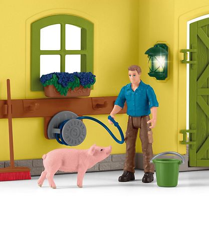 Schleich Farm World - 50x16x30 cm - Stor Bondegård 42605 - Gul Schleich Farm World - 50x16x30 cm - Stor Bondegård 42605 - Gul