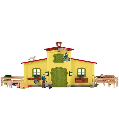 Schleich Farm World - 50x16x30 cm - Stor Bondegård 42605 - Gul Schleich Farm World - 50x16x30 cm - Stor Bondegård 42605 - Gul