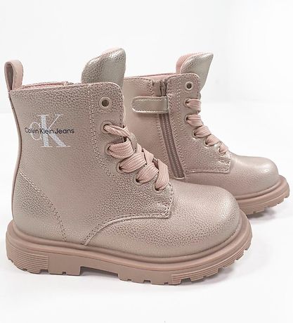 Calvin Klein Boots - Lace-Up - Metallic Pink