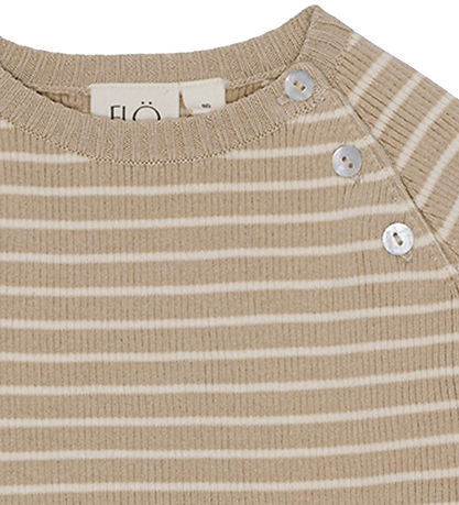 Flöss Bluse - Strik - Rib - Flye - Sand Flöss Bluse - Strik - Rib - Flye - Sand
