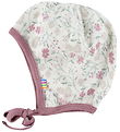 Joha Babyhjelm - Uld/Bambus - Offwhite/Rose Joha Babyhjelm - Uld/Bambus - Offwhite/Rose