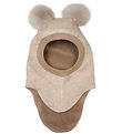 Huttelihut Elefanthue - Uld/Bomuld - 2-lags - Big Bear - Sand Me Huttelihut Elefanthue - Uld/Bomuld - 2-lags - Big Bear - Sand Me