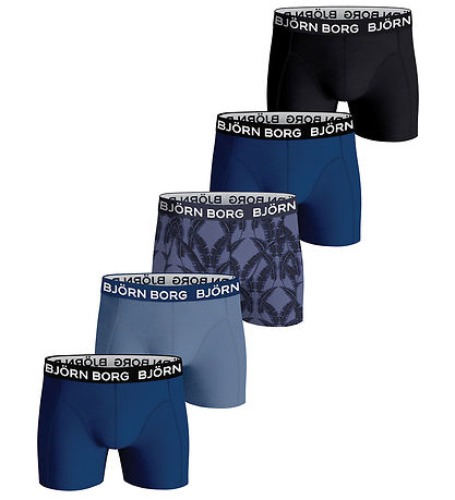 Björn Borg Boxershorts - 5-pak - Blå/Sort