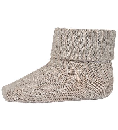 MP Strømper - Rib - Beige Melange MP Strømper - Rib - Beige Melange