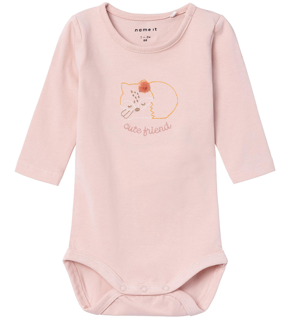 Name It Body l/ä - NbfOhra - Rose Smoke m. Katze - Name It - 56 - Body L/Ä