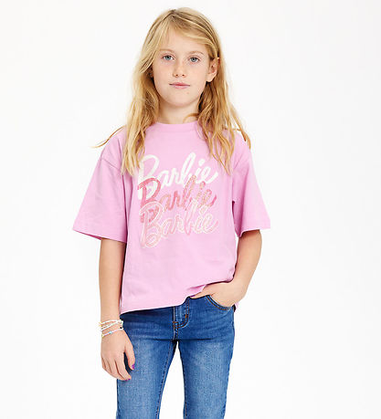 The New T-shirt - TnBarbie - Boxy - Pastel Lavender m. Print