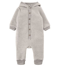 Mikk-Line Køredragt m. Hætte - Uld - Melange Offwhite Mikk-Line Køredragt m. Hætte - Uld - Melange Offwhite