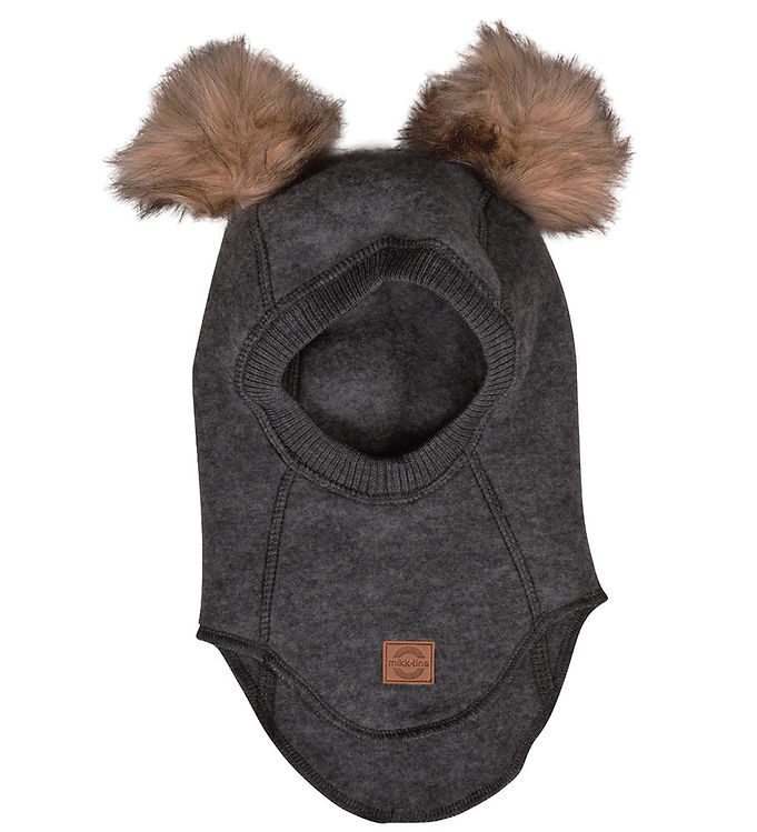 Mikk-Line Elefanthue - 1-lags - Uld - Anthracite Melange m. Kvas