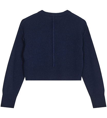 Designers Remix Bluse - Uld - Carmen Cropped - Navy