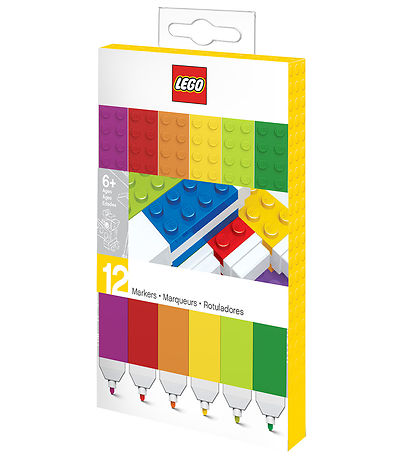LEGO® Stationery Tuscher - 12-pak - Multifarvet