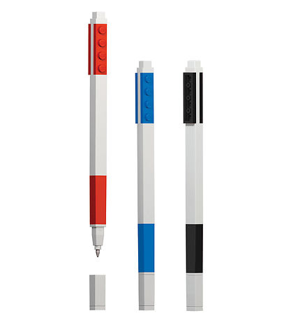 LEGO® Stationery Gel Pens - 3-pak - Rød/Blå/Sort