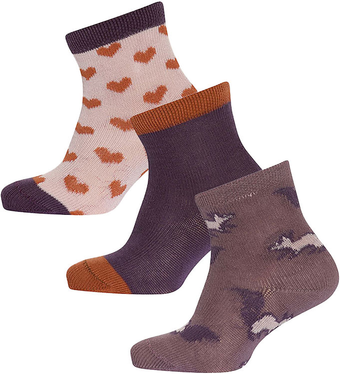 Melton Strømper - 3-pak - Squirrel - Alt Rosa