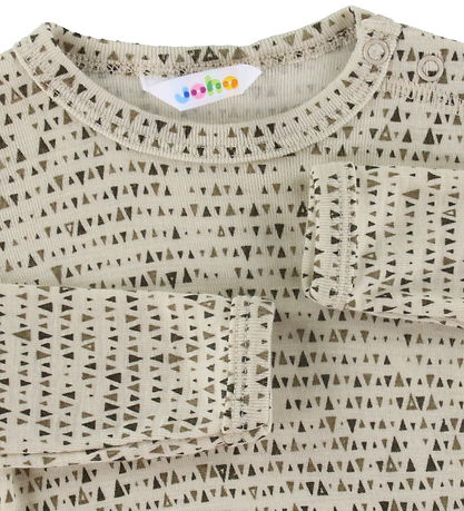 Joha Bluse - Uld - Beige Aop Joha Bluse - Uld - Beige Aop