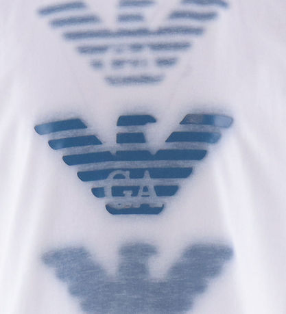 Emporio Armani T-shirt - Hvid m. Blå Emporio Armani T-shirt - Hvid m. Blå