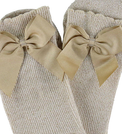 Condor Knæstrømper m. Sløjfe - Beige