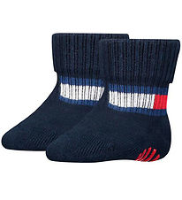 Tommy Hilfiger Strømper m. Antiskrid - 2-pak - Baby Flag - Tommy Tommy Hilfiger Strømper m. Antiskrid - 2-pak - Baby Flag - Tommy