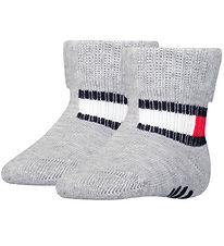 Tommy Hilfiger Strømper m. Antiskrid - 2-pak - Baby Flag - Light Tommy Hilfiger Strømper m. Antiskrid - 2-pak - Baby Flag - Light
