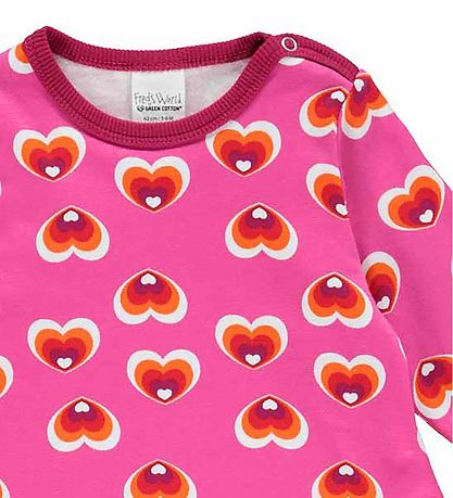 Freds World Sweatkjole - Heart - Fuchsia