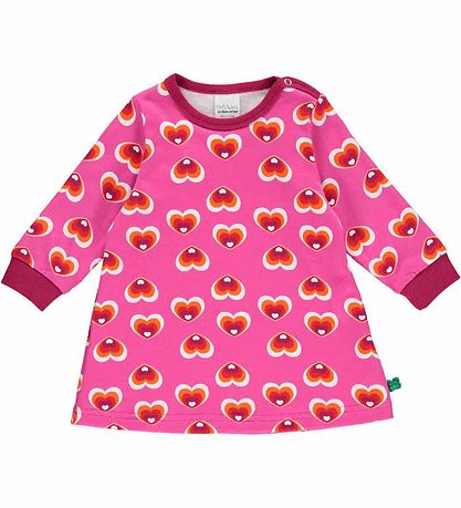 Freds World Sweatkjole - Heart - Fuchsia