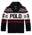 Polo Ralph Lauren Bluse - Strik - Holiday - Sort/Hvid m. Rød Polo Ralph Lauren Bluse - Strik - Holiday - Sort/Hvid m. Rød